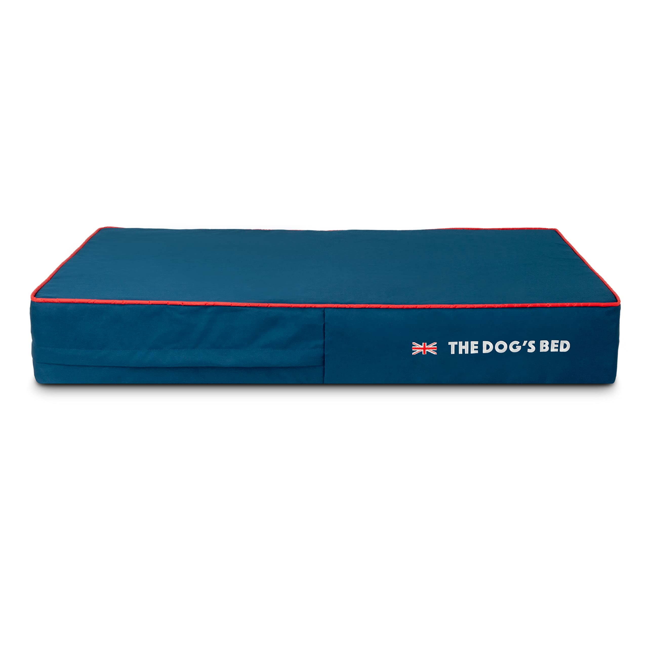 The Dog’s Bed Cover – Replacement Cover, Blue with Red Trim & UK Flag, Medium, 10cm — image 1