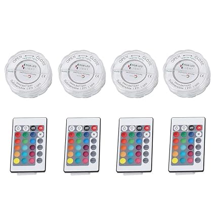 Soulong Submersible Led Lights 4pcs Set Led Rgb Lights Waterproof