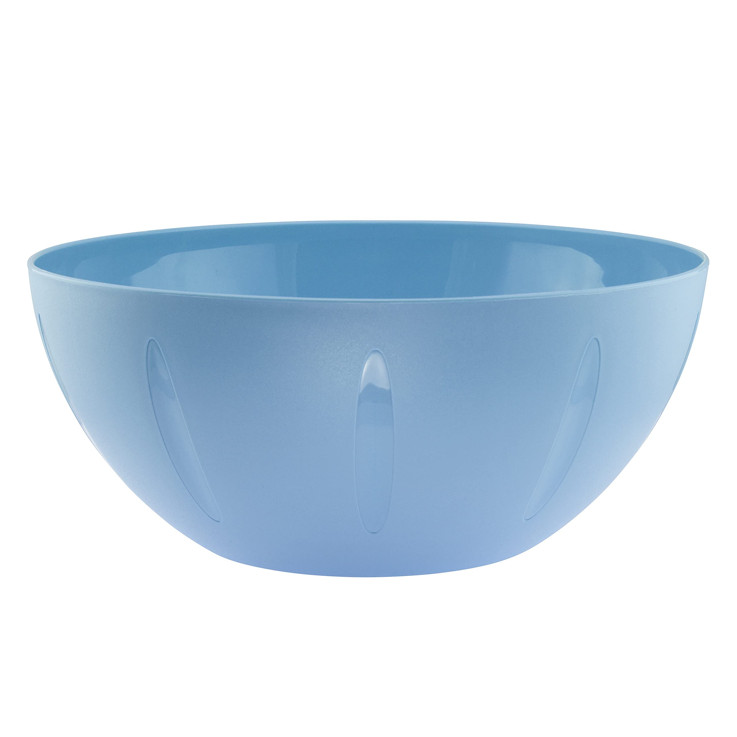 Photo 1 of YBM HOME 8-Inch Plastic Serve Mixing Bowl for Everyday Meals - Ideal for Cereal, Snacks, Popcorn, Salad, and Fruits, Microwave Safe, Blue