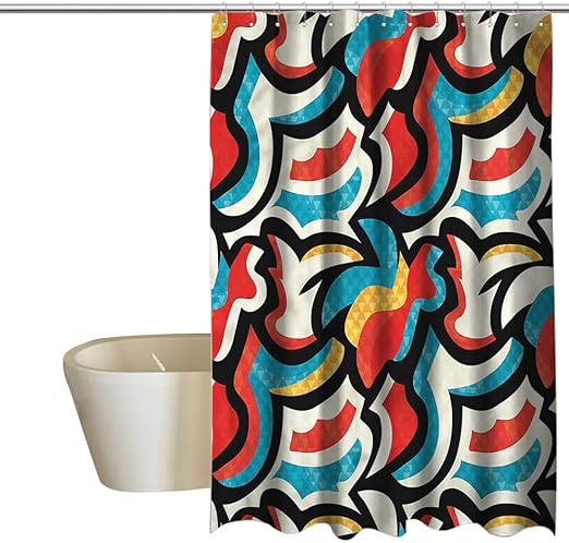 Amazon Com Denruny Shower Curtains Teens Psychedelic Retro Modern