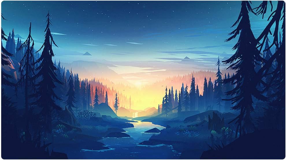 Bimor XL Mouse Pad, Extended Gaming Mouse Pad Long Non-Slip Rubber Mouse Mat for Gamer, Office & Home (90x40 fengjing028)