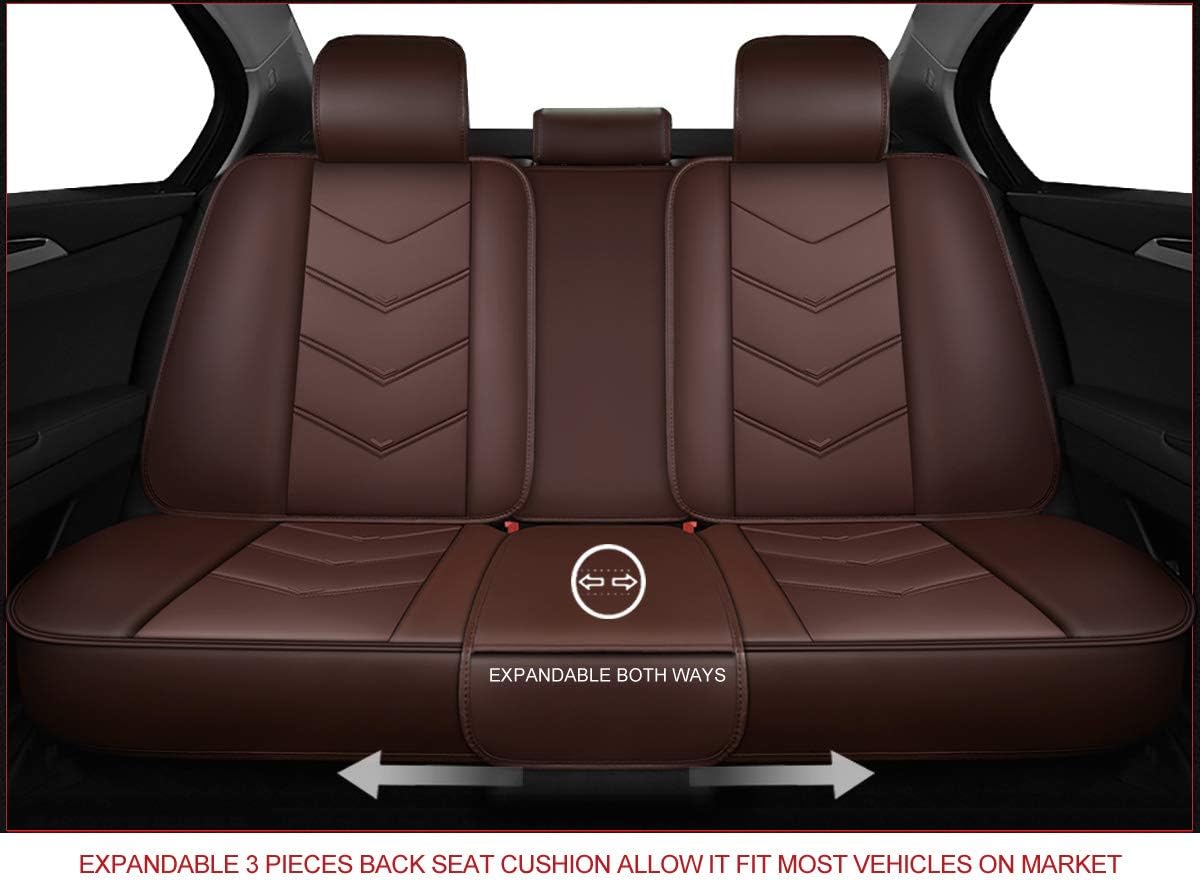 OASIS AUTO OS 003 Leather Car Seat Covers Faux Leatherette Automotive