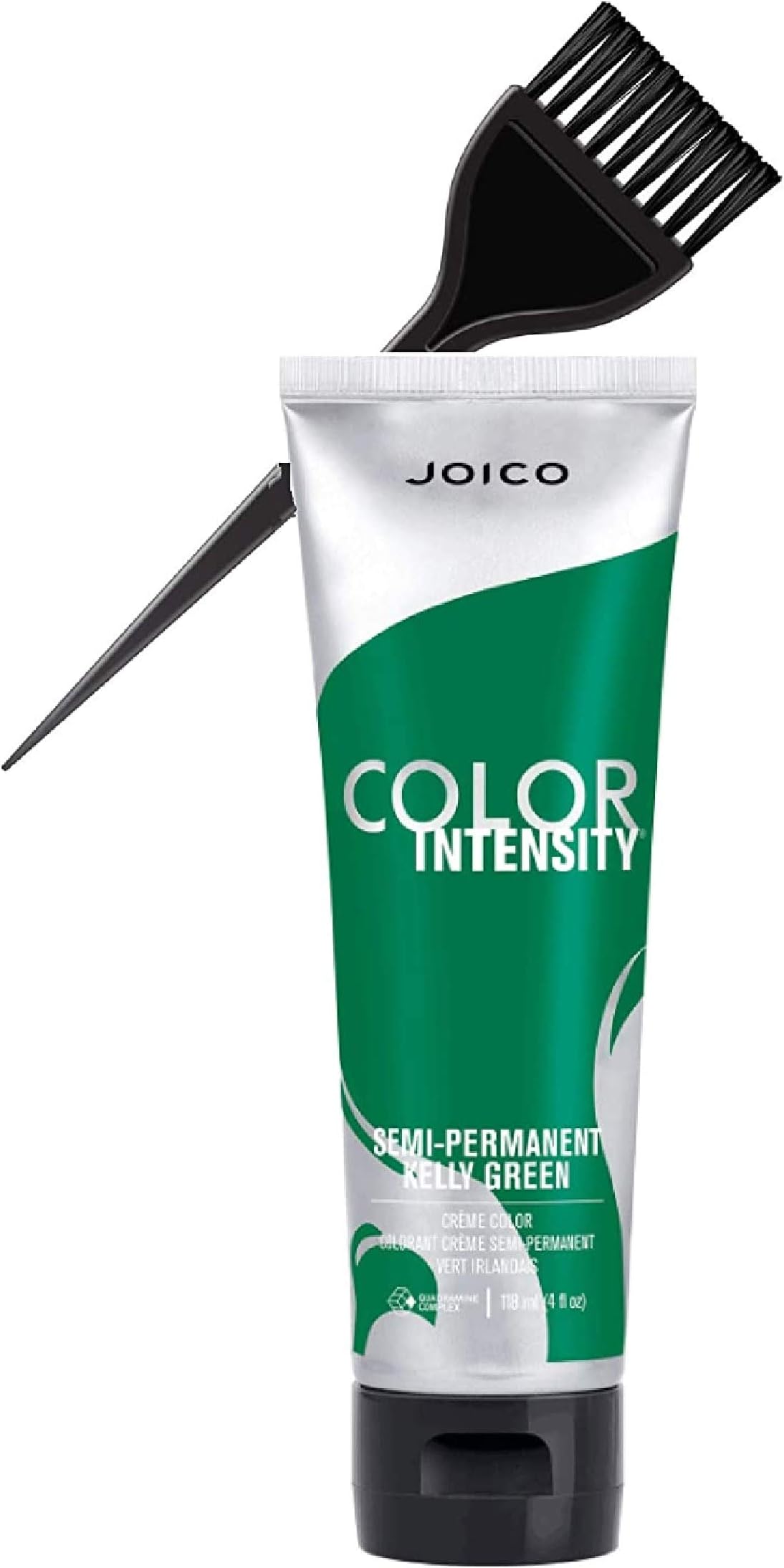 COLOR INTENSITY Semi-Permanent Creme Hair Color (w/Sleek Applicator Tint-Brush) Cream Haircolor Dye, NO DEVELOPER REQUIRED! (Kelly Green)