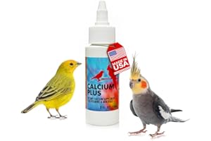 Morning Bird Calcium Plus Liquid for Birds – Bird Vitamins for Strong Eggshells, Healthy Bones, and Baby Bird to Support Growth, Breeding, and Wellness for All Birds 2 Fl Oz