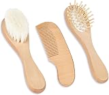 Aolso Baby Hair Brush 3Pcs Wooden Handle Eco Friendly Scalp Care Gift view 1