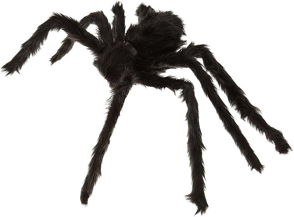WINOMO Black Spider Halloween Decoration Haunted House Prop Plush Spider Scary Decoration 12" - Image 5