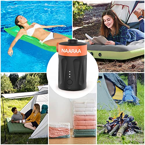 NAARAA Electric Air Pump, 4000mAh USB Rechargeable Battery Air Pump