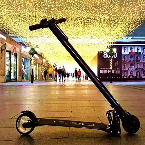 Dafana Adult Electric Scooter, Scooter Folding Fitness Kick Large Battery Life 22 km (Black)