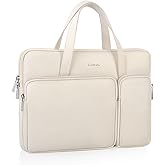 ARVOK 15 15.6 16 inch Leather Laptop Case Water-Resistant Briefcase for MacBook Air/Pro 15-16 inch, Dell XPS 15 Plus, MacBook Pro A1990 A1707, Potable Bag for HP/Dell/Lenovo/Asus/Acer/Samsung