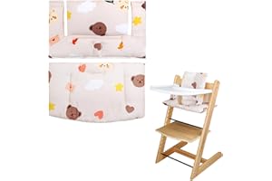 LLHQAMT for Stokke High Chair Cushion, Soft and Comfortable for Tripp Trapp High Chair Cushion, for Tripp Trapp Cushion Set Makes It Safer and More Comfortable for Baby to Sit On (Cloud Bear)