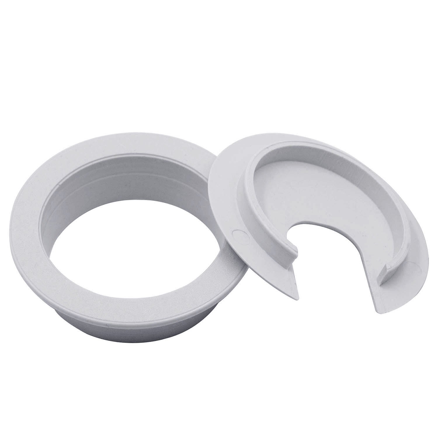 TOPETEK Computer Desk Grommet Kit 2" White Wire Organizer for Office