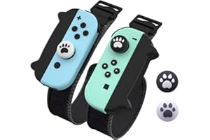 NANANINO Dance Switch Wristband, Wrist Bands for Dance Switch 2024 2023 2022 2021, Adjustable Elastic Straps for Joy-Cons Controller (2 Packs for Kid) Black