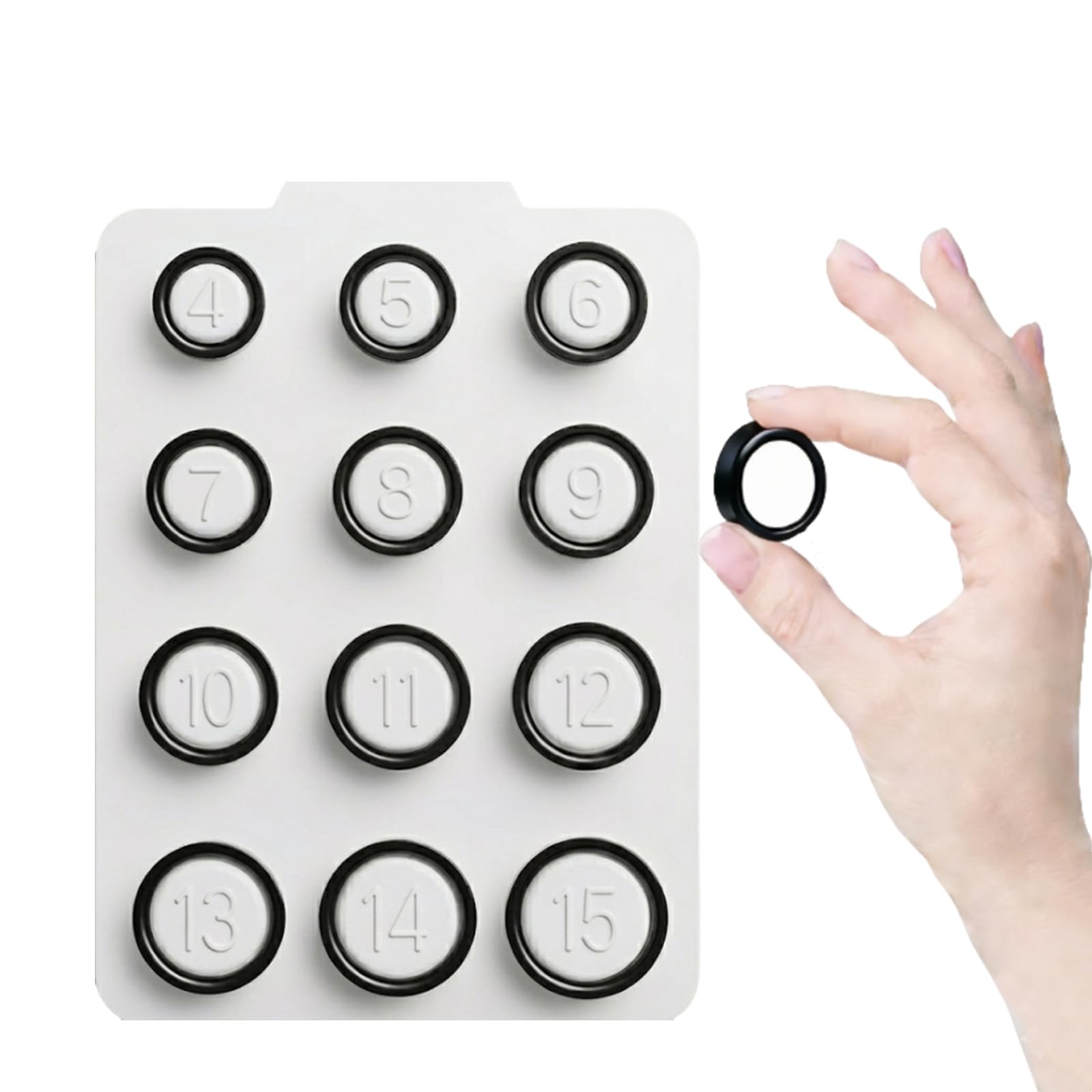 Photo 1 of RHBACRU Compatible with Oura Ring Gen 4 Sizing Kit,Size4 to 15 Fit for Oura Ring 4 Sizing Kit,Black Professional Finger Measuring Tool,Measure Your Finger Size Before Purchasing.