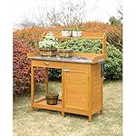 Conveience Concepts Brown/Orange Cabinet Deluxe Potting Bench