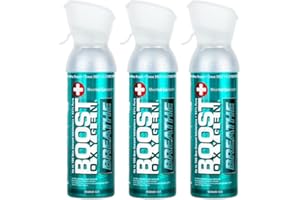 Boost Oxygen Medium Breathe Menthol-Eucalyptus Aroma 5L Canister | Respiratory Support for Altitude, Performance & Health (3 Pack)