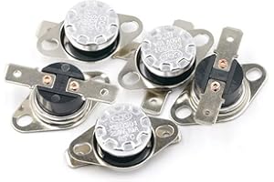 ELCOKITEX 5Pcs Thermostat 35 Degrees Celsius Thermal Control Switch Normally Open N.O 250V 10A Adjust Snap Disc KSD301 for Microwave,Oven,Coffee Maker