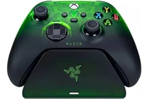 Razer Wireless Controller & Quick Charging Stand Bundle for Xbox Series X|S, Xbox One: Impulse Triggers - Textured Grips - 12hr Battery Life - Magnetic Secure Charging Limited Green Edition
