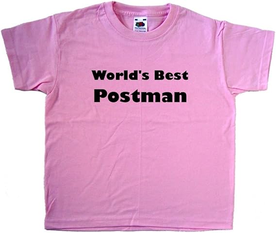 Amazon Com World S Best Postman Pink Kids T Shirt Clothing