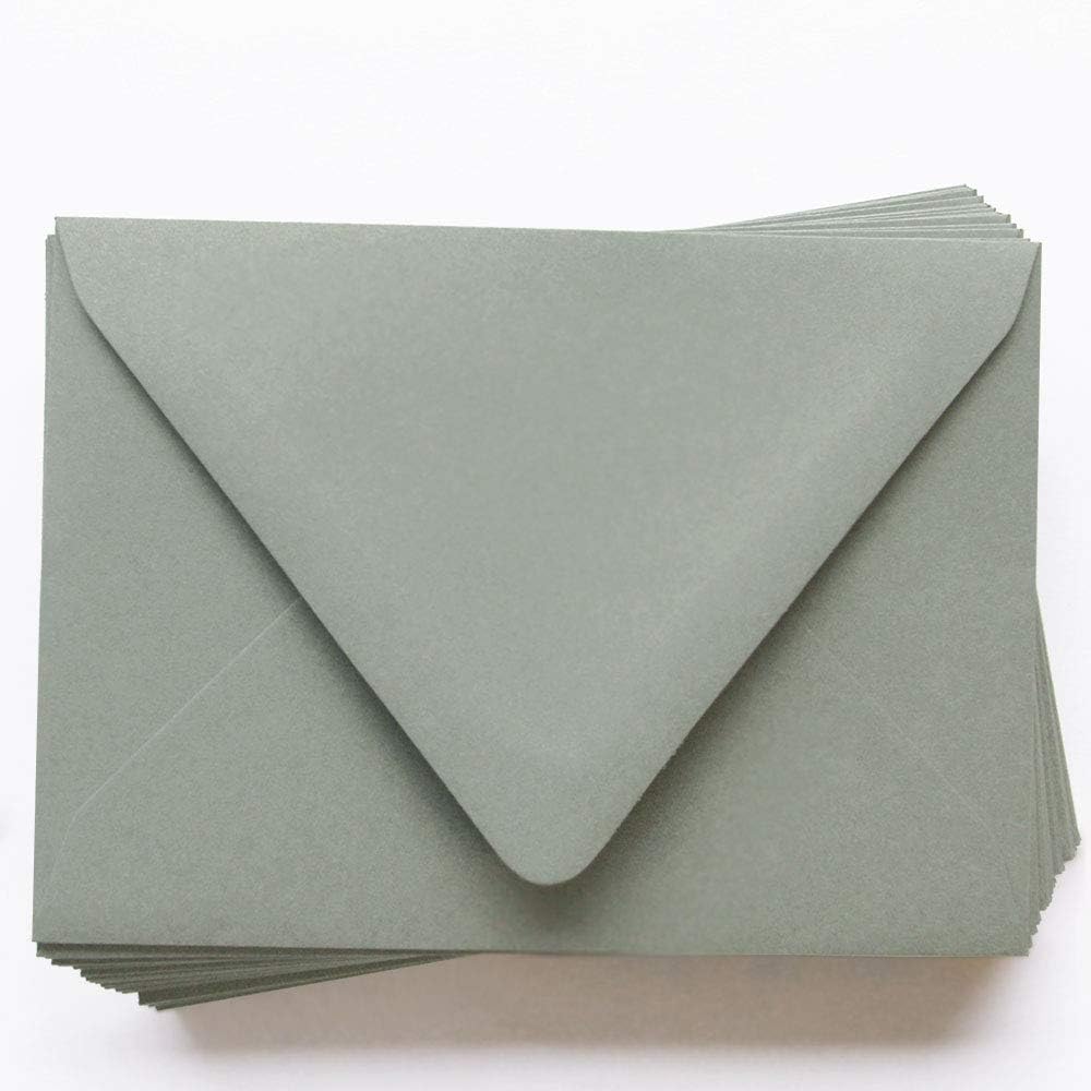 A6 Gmund Colors Matt Sage Envelopes Euro Flap, 68T, 25