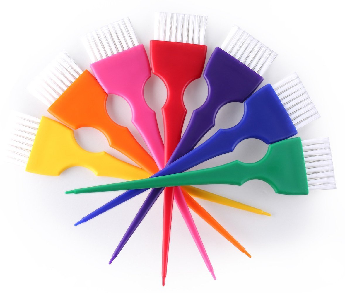 Hair Dye Coloring Brushes Kit Color Applicator Tint Brush-6 Pieces : Beauty