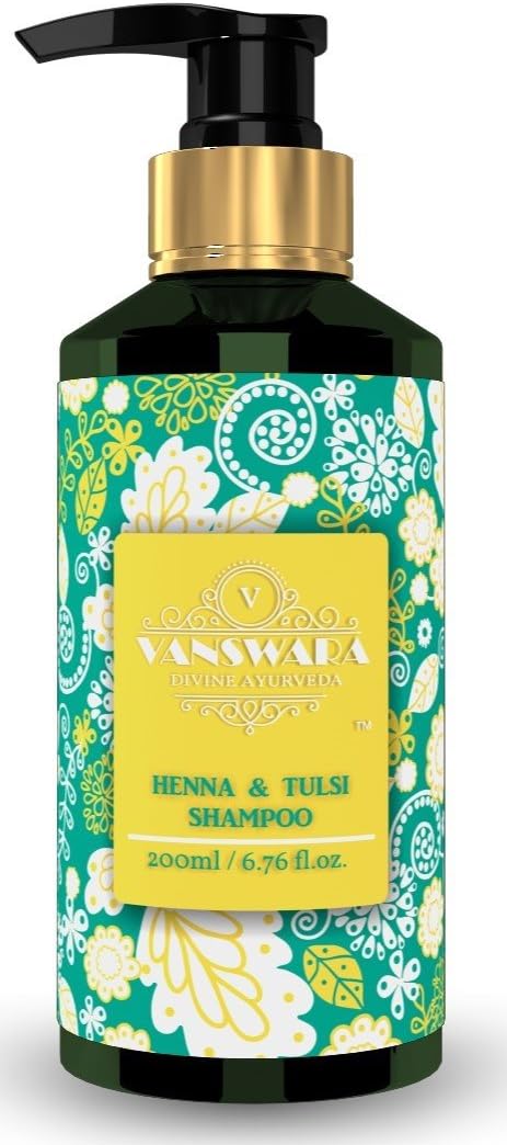 Henna Tulsi Extra Conditioning Shampoo- 100% Natural | 2 in 1 Shampoo with conditioner- Suitable of Oily Hair