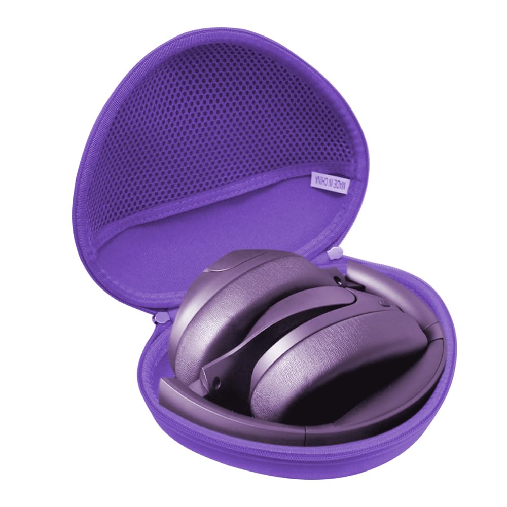 Hermitshell Hard Travel Case for TOZO HT2 Hybrid Active Noise Cancelling Wireless Headphones，Hi-Res Audio Deep Bass Foldable Lightweight Headset (Purple) — image 1