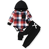 NZRVAWS Newborn Baby Boy Clothes Infant Boy Clothing Hoodie Sweatshirt Long Pants Outfit Set Fall Winter 0-18M