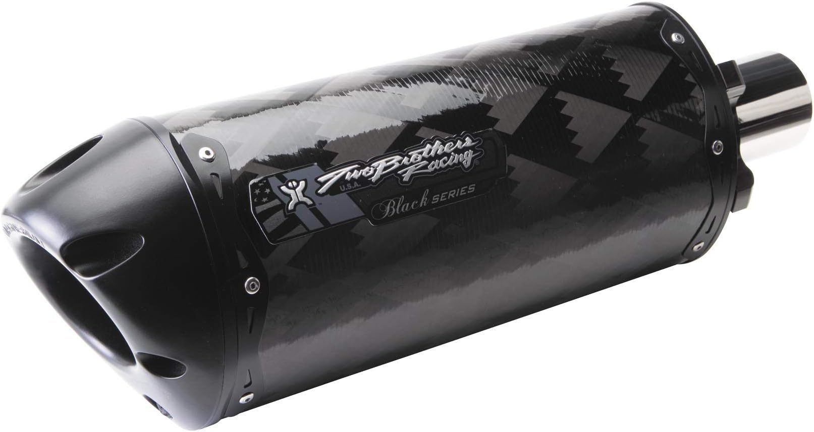 Two Brothers Racing (005-220407V-B) Black Series M-2 Carbon Fiber Canister Slip-On Exhaust System