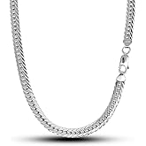 Dankadi Fashion Men 925 Sterling Silver Necklace 6MM 18 "20" 22 "24" 26" flat Snake Link Curb Chain Choker Punk Fine Jewelry gift
