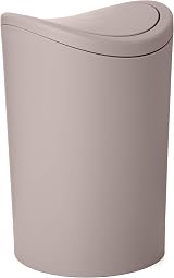 TATAY 6L Bathroom Bin Swing Lid Taupe Compact 19x19x28 Spain