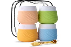 Travel Containers for Toiletries, Silicone Jar with Lid Eternal Moment, TSA Approved Travel Size Bottles with Clear Bag, Leak-proof Traveling Accessories Cosmetic for Lotion Face Body Cream (4 Pack)
