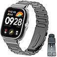 T-BLUER Compatible for Xiaomi Redmi Watch 4 Bands,Stainless Steel Metal Replacement Strap Bracelet Watchband Accessories for Redmi Watch 4 Smartwatch