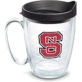 Tervis Made in USA Double Walled North Carolina State Wolfpack Insulated Tumbler Cup Keeps Drinks Cold & Hot, 16oz Mug, Primary Logo