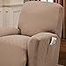 Stretch Sensations, Newport Recliner Slipcover, Standard Recliners, Perfect Chair Protection, Comfortable and Easy Stretch Fabric (Wheat)
