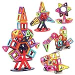 Magnetic Toys Building Blocks Set Educational Construction Stacking Toys Car Wheel Set For Boys Girls, Magnet Tiles Kits For Toddlers And Adults