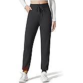 G4Free Barefeel Women's Fleece Lined Yoga Pants Tapered Leg Drawstring Joggers with Pockets Thermal Workout