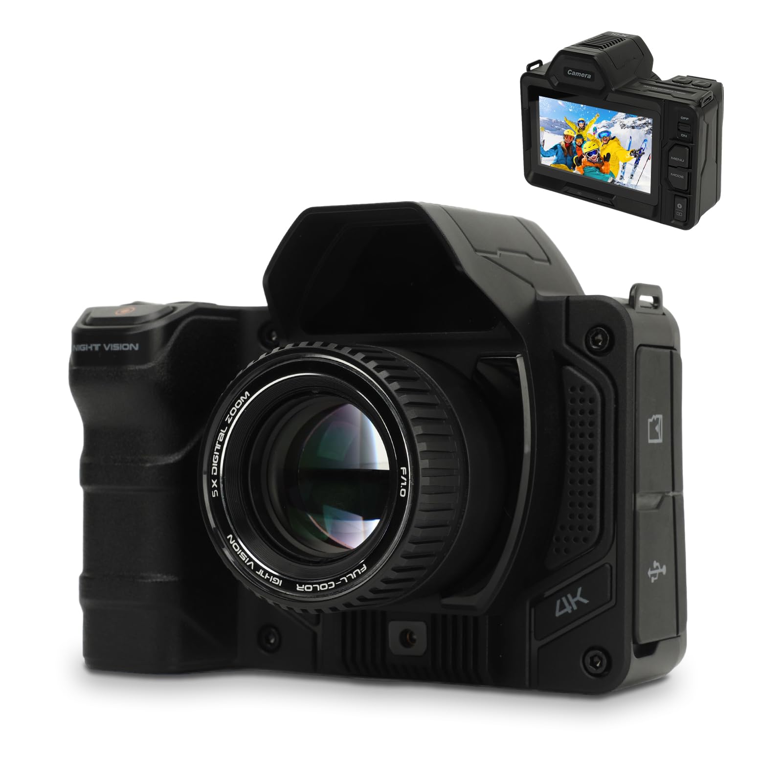 4K Digital Cameras for Photography, 40MP Vlogging Camera with WiFi, 10X Digital Zoom 40X Optical Zoom 4.2 Inch Screen 10W Starlight Night Vision