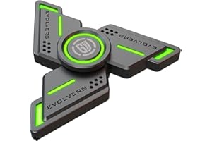 FAIMOCAS Fidget Spinner，Fidget Spinner for Adults，Stress Anxiety ADHD Relief Fidgets Toy，Spinner Gifts for Adults and Kids, Metal Finger Hand Toy with Luminous Light (Green)