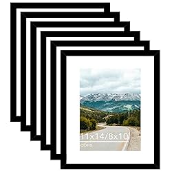 QOTIB 11x14 Picture Frame with 8x10 Mat