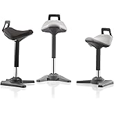 Standing Desk Balance Wobble Stools, Height Adjustable 25-35 Inch for Office and Classroom, Anti-Fatigue Standing Chairs, Ergonomic Stools with Anti-Slip Flat Bottom, Black