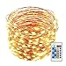 LUCKLED 66ft 200 LED Christmas Starry String Lights Dimmable with Remote, Waterproof Decorative Copper Wire Lights Lighting for Home, Garden, Bedroom, Patio, Wedding and Party Decorations (Warm White)