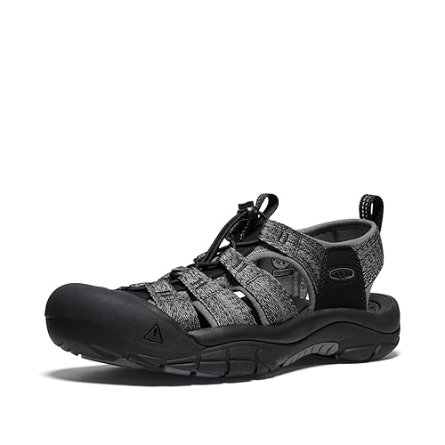 KEEN Men's Newport H2 Closed Toe Water Sandals, Black/Steel Grey, 9 US