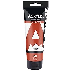 AUREUO Red Ochre Acrylic Paint, 4 Fl Oz / 120ml