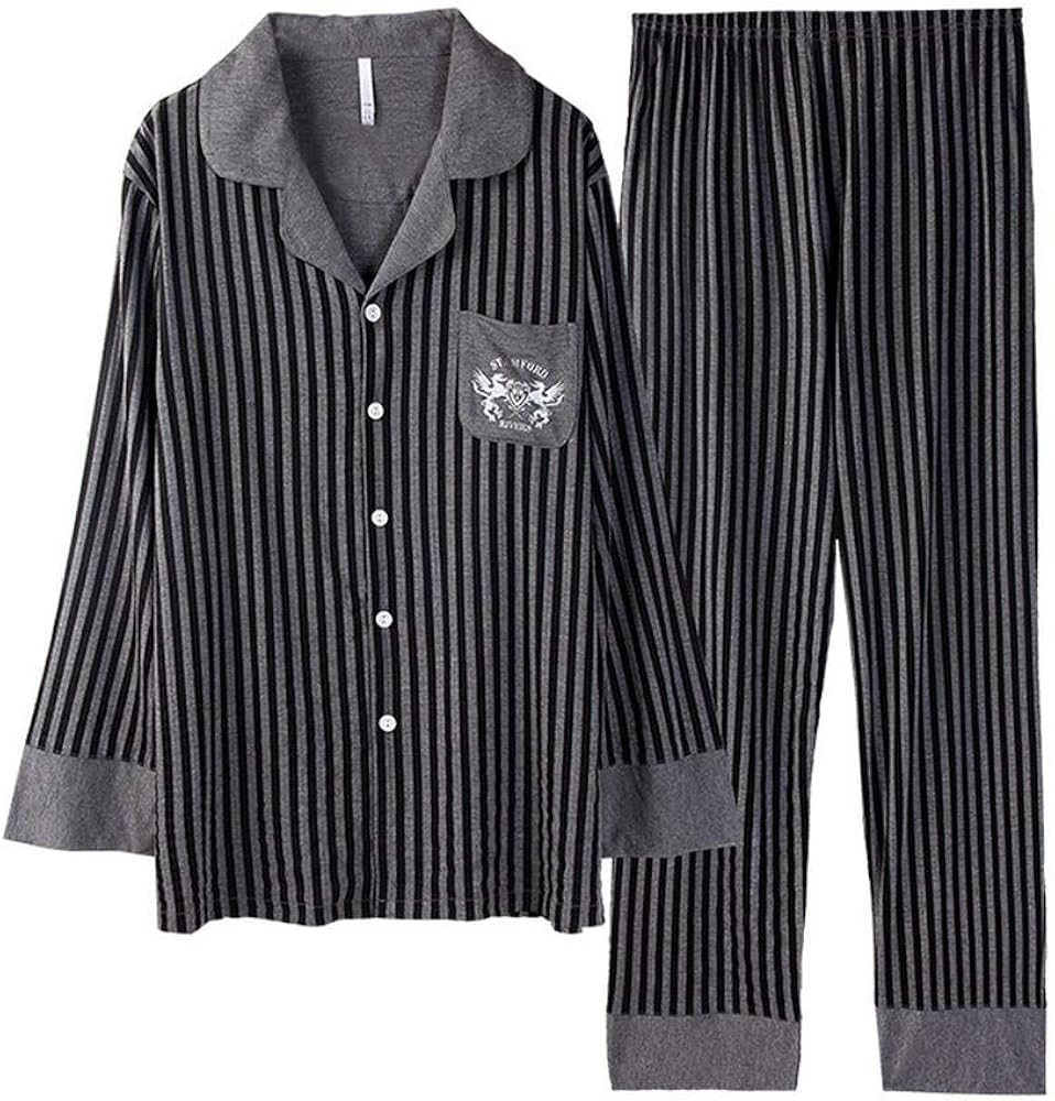 Loungewear Mens Pyjama Set Pyjamas Set Recycled Fiber Material Stripe V