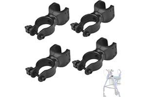 4 Pack Cane Holder, Universal 360 Degree Rotatable Crutches Stick Bracket, Walking Stick Holder for Wheelchair, Walker, Drive