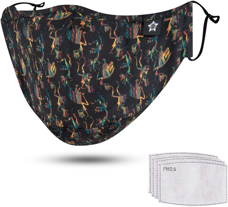 Washable Reusable Cotton Mouth Half Face Mouth For with Adjustable Ear Loops