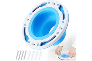 MENNTY Toilet Flange Repair Kit, Perfect Seal Toilet Flange & Accessories Set, Fitting 4" and 5" Pipes, Toilet Repair and Install, Blue