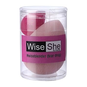 WISESHE Tear Shape Beauty Foundation Sponge Makeup Applicator with Mini Blender