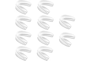 Moldable Mouth Guard, Sweeethome 10 Pack Mouthguards for Adults Tooth Protector Clear Sports Moldable Athletic Mouthguard for
