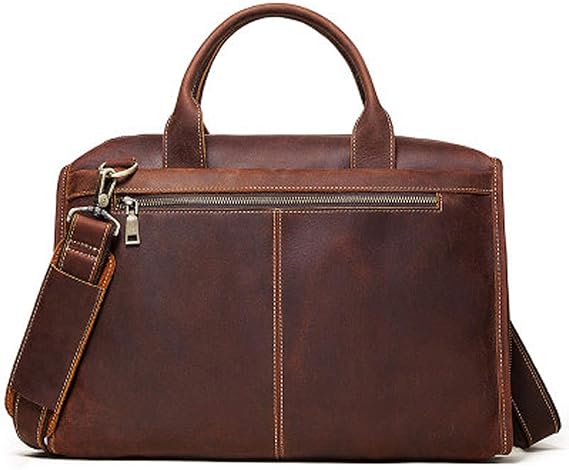 Amazon Qwerasdfレザーメンズバッグレトロメンズブリーフケースビジネスファッションラップトップバッグショルダーバッグメンズ スタイル2ブラウン Qwerasdf スポーツショルダーバッグ エナメルバッグ